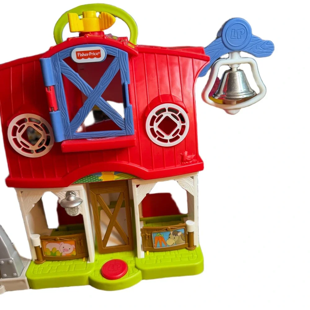 Fisher-Price Little People Animal Friends Farmhouse Barn Tractor Trailer Set